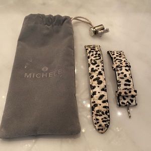 Michele White Snow leopard Watch band